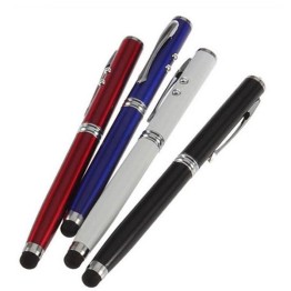 Πενάκι Γραφίδα Stylus Touch Pen 4 σε 1 με Στυλό, Φακό LED & Laser Pointer