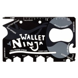 Πολυεργαλείο Πορτοφολιού Ninja wallet 18 σε 1 για Κάθε Χρήση σε μέγεθος πιστωτικής κάρτας
