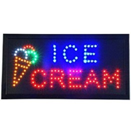 Φωτιζόμενη πινακίδα με κίνηση ICE CREAM