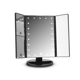 Τριπλός Καθρέφτης Ομορφιάς Με Μεγέθυνση και Φωτισμό 22 LED