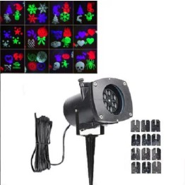 Νυχτερινός Γιορτινός Φωτισμός με 12 Θέματα - Star Laser Slides Projector