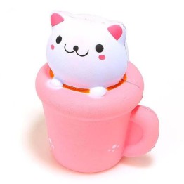 Squishy Παιχνίδι Αντιστρες Cute Cat Coffee Cup - Squishy Antistress