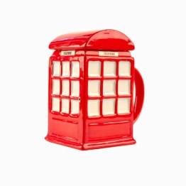 Κούπα σε σχήμα Κόκκινου Βρετανικού Τηλεφωνικου Θαλάμου με Καπάκι 