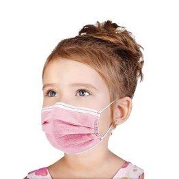 Ροζ Παιδική Μάσκα Προστασίας μιας χρήσης Τριών Στρωμάτων 50τμχ