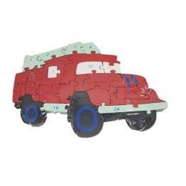 Ξύλινο Παζλ Κόκκινο Φορτηγό 26 Τεμαχίων