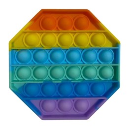 Anti Stress Fidget Bubble Pop Αγχολυτικό Παιχνίδι Οκτάγωνο Rainbow