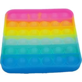 Anti Stress Fidget Bubble Pop Αγχολυτικό Παιχνίδι Τετράγωνο Rainbow Glow 