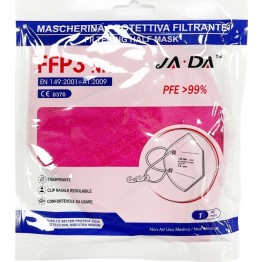 Jada FFP3 NR Filtering Half Mask PFE>99% Με Επιρρίνιο Φούξια 1τμχ