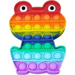 Anti Stress Fidget Bubble Pop it Αγχολυτικό Παιχνίδι Βατραχάκι Rainbow