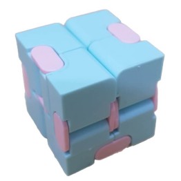 Ατέρμονας Κύβος Fidget Infinitive Cube Παλ Χρώματα Γαλάζιο - Ροζ