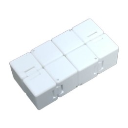 Anti Stress Fidget Infinite Cube - Αντιστρες Ατέρμονας Κύβος - Λευκό