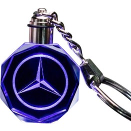 3D Led Light Κρυστάλλινο Μπρελόκ Αυτοκινήτου - Mercedes