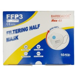 Barbeador Μάσκα κάλυψης FFP3 Υψηλής Προστασίας Γαλάζιο 10τμχ