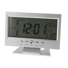 Ξυπνητήρι με Αισθητήρα ήχου, LCD οθόνη & Ένδειξη Θερμοκρασίας