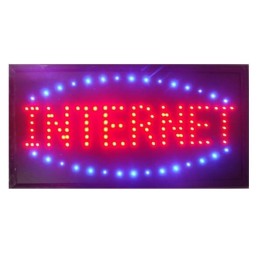 Φωτιζόμενη πινακίδα Led με κίνηση Internet