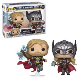 Funko POP Marvel Thor Love and Thunder - Thor & Mighty Thor 2-pack Bobble-Head Exclusive