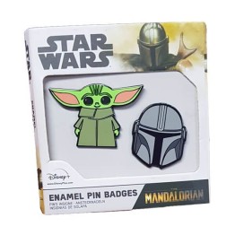 2 Pins Star Wars - The Mandalorian and The Child Enamel Pins