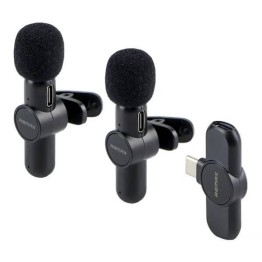 Διπλό Live-Stream Ασύρματο Μικρόφωνο Type-C Wireless Microphone - Mαύρο