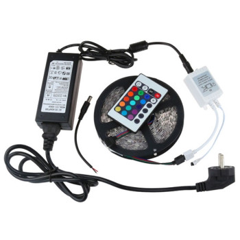 Αδιάβροχη Ταινία LED 5 μέτρων RGB με τηλεχειριστήριο