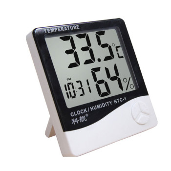 Επιτραπέζιο Ρολόι Θερμόμετρο Υγρασιόμετρο Με Μεγάλη Οθόνη HTC-1