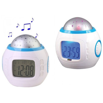 Μουσικό Ρολόι με Προτζέκτορα - Θερμόμετρο Χώρου και Ημερολόγιο UI-1038