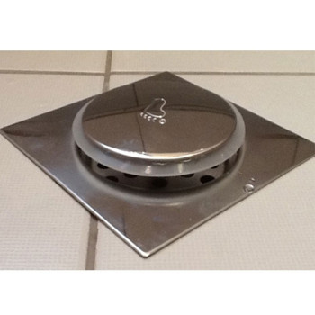 Ανοξείδωτο Στεγανό Σιφόνι Μπάνιου Τύπου Pop Up - Ταψάκι 15x15cm με Σιφόνι 11cm