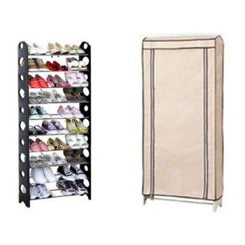 Παπουτσοθήκη - Stand για Αποθήκευση 30 Ζευγαριών Παπουτσιών με Πρακτικό Κάλυμμα