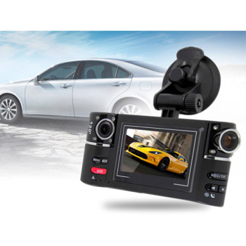 Διπλή Κάμερα Αυτοκινήτου Περιστρεφόμενων Φακών 180°, LCD 2,7' - 5MP CARWAY F30