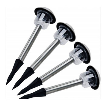 Ηλιακό Φωτιστικό Κήπου LED 43cm με μεταλλική βάση Σετ 2 Τεμαχίων