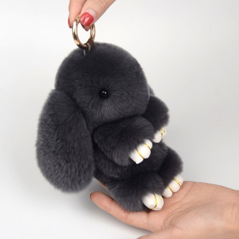 Μπρελόκ - Charm Χνουδωτό Κουνελάκι