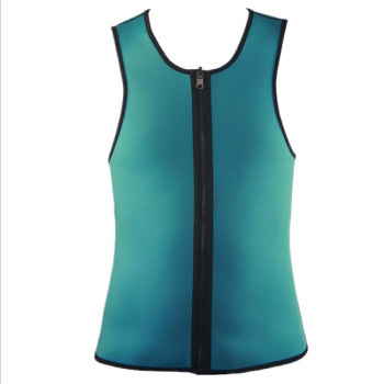Γιλέκο Γαλάζιο Εφίδρωσης & Αδυνατίσματος Lastex με φερμουάρ Hot Shapers