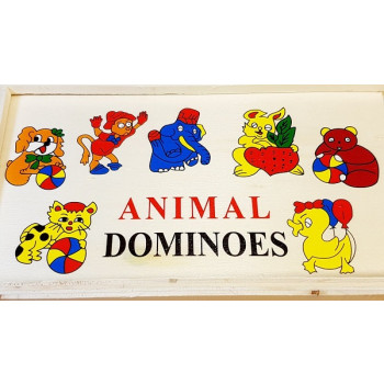 Ξύλινα Παιδικά Ντόμινο Σετ 28 Τεμαχίων