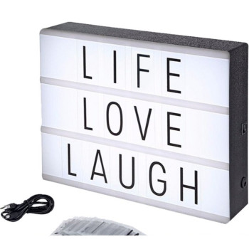 Φωτιζόμενος Πίνακας Μηνυμάτων Ρεύματος Light Box Α4 με 90 Κάρτες
