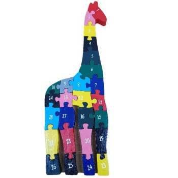 Ξύλινο Παζλ Καμηλοπάρδαλη Rainbow 26 Τεμαχίων