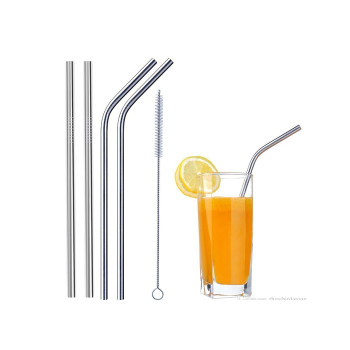 Μεταλλικά Καλαμάκια & Βουρτσάκι Καθαρισμού 5τμχ - Stainless Steel Straws