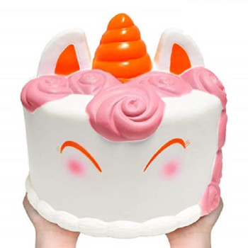 Μεγάλο Squishy Παιχνίδι Αντιστρες Shy Unicorn Cake - Squishy Antistress
