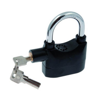 Λουκέτο Ασφαλείας με Συναγερμό και Αισθητήρα Κραδασμών Μαύρο