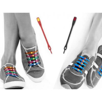 Κορδόνια Σιλικόνης για Παπούτσια - Σετ 12 Τεμαχίων