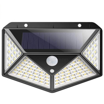 Ηλιακό Επιτοίχιο Φωτιστικό με Ανιχνευτή Κίνησης 100 LED