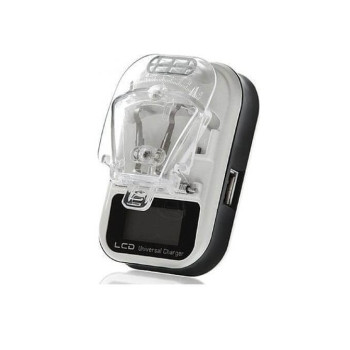 Universal Φορτιστής Μπαταρίας Φωτογραφικών Μηχανών με Οθόνη και Θύρα USB