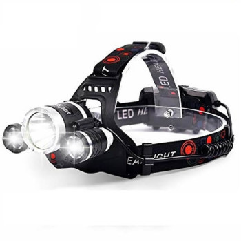 Τριπλός Φακός Κεφαλής Επαναφορτιζόμενος με Αισθητήρα Κίνησης