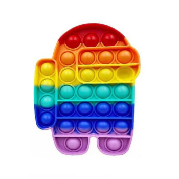 Anti Stress Fidget Bubble Pop Αγχολυτικό Παιχνίδι Ρομπότ Rainbow