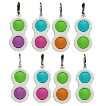 Pop it Fidget Simple Dimple Αγχολυτικό Παιχνίδι Διπλό Μπρελόκ