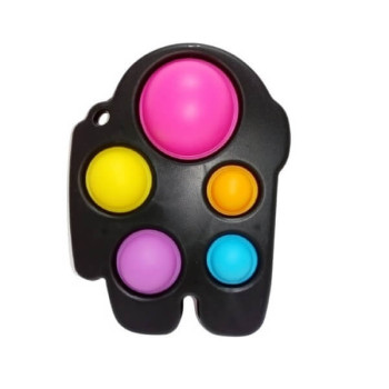 Pop it Fidget Simple Dimple Αγχολυτικό Παιχνίδι Ρομπότ Μαύρο