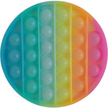 Anti Stress Fidget Bubble Pop Αγχολυτικό Παιχνίδι Κύκλος Rainbow Glow
