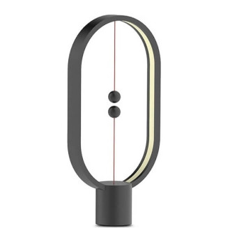 Allocacoc Heng Balance Plastic - Διακοσμητική λάμπα με μαγνητικό διακόπτη Μαύρο με Δώρο Τροφοδοτικό