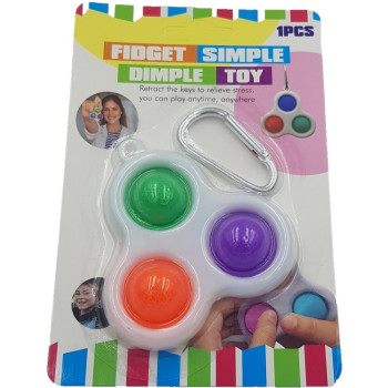 Pop it Fidget Simple Dimple Αγχολυτικό Παιχνίδι Τριπλό Μπρελόκ