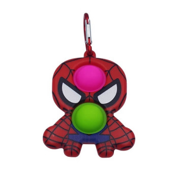 Pop it Fidget Dimple Αγχολυτικό Παιχνίδι Μπρελόκ Καρτούν Μπλε Κόκκινο