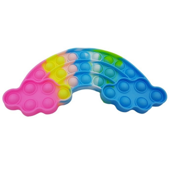 Anti Stress Fidget Bubble Pop Ουράνιο Τόξο με Σύννεφα Neon