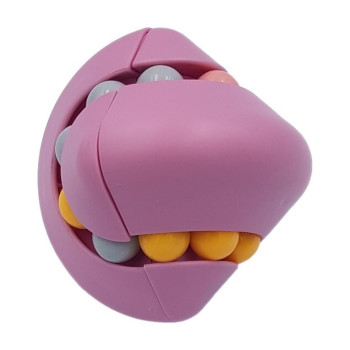 Μαγική Σβούρα Παζλ Τύπου Ρούμπικ - Spinner Cube - Ροζ